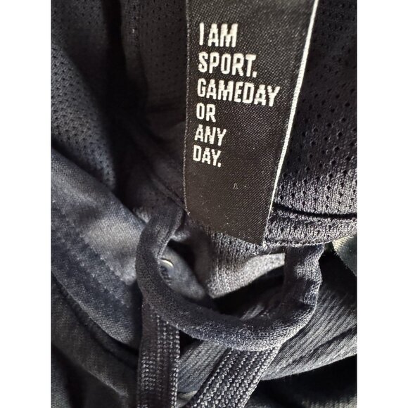 Adidas Men's Sz M Badge of Sport BOS Matrix Navy Blue Pullover Hoodie - Picture 6 of 11